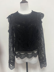 🍀Wydrążony, koronkowy top odsłaniający brzuch dla kobiet