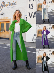 Luźny i leniwy sweterek z dzianinowym kardiganem