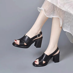 Wszechstronne skórzane buty z obcasami