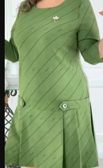 Letnia damska spódnica midi z nadrukiem w talii