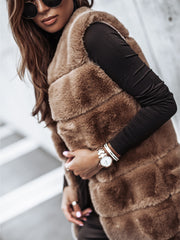 🎽Futrzana kamizelka, długa kamizelka🔥