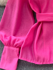 Koszula z długim rękawem i prześwitującym paskiem z klapami z 2025 roku