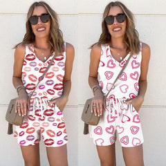 Wiosenny i letni kombinezon typu tie-dye INS Domowy kombinezon ze sznurkiem