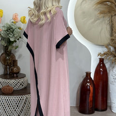 Luźny damski komplet z topem i szerokimi spodniami (2 części)