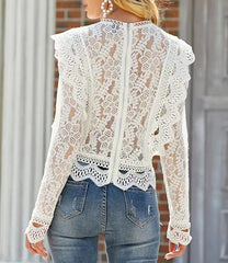 🍀Wydrążony, koronkowy top odsłaniający brzuch dla kobiet