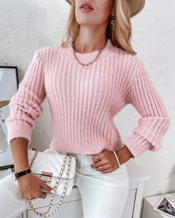 🌞Pluszowy sweterek z dzianiny