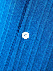 Męska koszula typu henley w stylu vintage z bawełny i lnu w paski