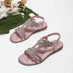 🔥 Last Day Promocja 50% zniżki -Women's Bling Rhinestone Boho Style Flat Sandals