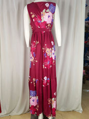 Letnia, swobodna, długa spódnica z paskiem