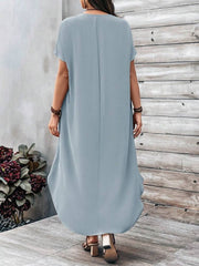 Sukienka swobodna z dekoltem w serek w dużym rozmiarze