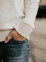 💞🦄🌤️Dzianinowy sweterek jesienno-zimowy duży sweterek love dla kobiet