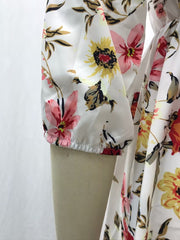 Sukienka z temperamentem, szyfonowa, długa spódnica w kwiaty