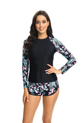 Obcisły strój kąpielowy z nadrukiem do snorkelingu i surfingu