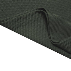 Męska koszulka z waflowym nadrukiem Plus Size Henley z krótkim rękawem