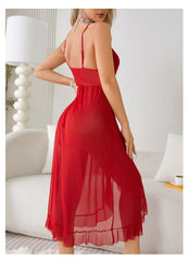 Seksowna bielizna, sukienka na szelkach z dekoltem w kształcie litery V