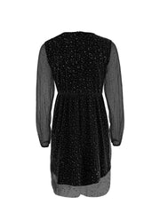 💃Elegancka siateczkowa sukienka ze złotą spódnicą midi z dekoltem w kształcie litery V