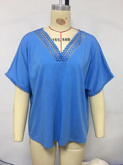 Letnia seksowna koszulka damska z krótkim rękawem, wykonana z dzianiny