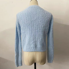 🌞Pluszowy sweterek z dzianiny