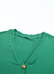 Damska koszulka z dzianinowym kardiganem i pustymi rękawami