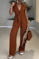 Szykowny zestaw z wiązanym przodem