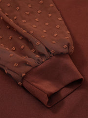 🥰Jesienna żakardowa sukienka z dekoltem w kształcie litery V