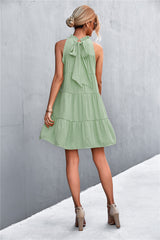 🌞 Wiosna/Lato 2024 Sukienka bez rękawów Halter Spódnica o linii A