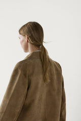 Kurtka z dwoiny zamszowej, z kieszenią