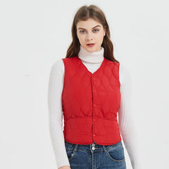 🔥2023 Nowa, jesienna i zimowa kurtka puchowa bez rękawów, pogrubiona kamizelka Sherpa