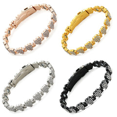 Damskie magnetyczne miedziane bransoletki w kształcie serca