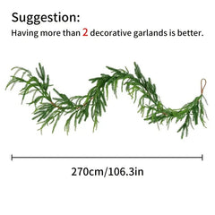 🌲Realistyczny sztuczny wieniec z sosny Norfolk🌿