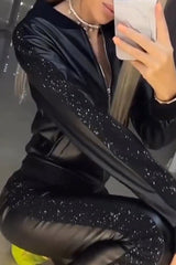 Dwuczęściowy komplet damski Bright Diamond Patchwork Top & Pants