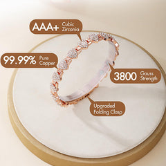 Damskie magnetyczne miedziane bransoletki w kształcie serca