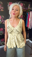 Damski top koronkowy Hollow Out