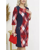 Luźna, casualowa sukienka w kratę