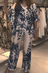 Damski garnitur z dekoltem w serek i rękawami typu raglan