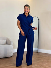 Szykowny zestaw z wiązanym przodem