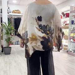 ⏳Ograniczona czasowo oferta specjalna⏰Damska bluzka casualowa z nadrukiem i okrągłym dekoltem