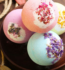 ✨Musująca kula do kąpieli🔥 4 rodzaje płatków roślinnych olejków eterycznych