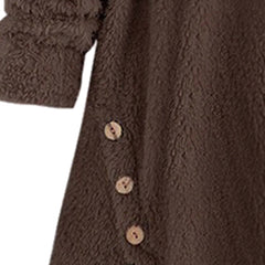 Ciepła, dwustronna, haftowana bluza polarowa z kapturem