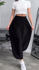 Damskie, swobodne, wygodne, szerokie spodnie