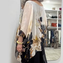 ⏳Ograniczona czasowo oferta specjalna⏰Damska bluzka casualowa z nadrukiem i okrągłym dekoltem