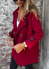 Płaszcz damski wełniany dwustronny z klapami