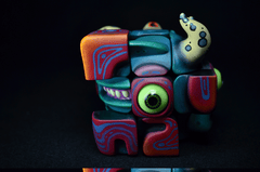 Artyści Ręcznie Robione Rzeźby Potworów Zabawki Kostka Rubika