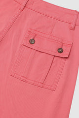 Spodnie cargo Capri ze średnim stanem i zakładkami na dole i wieloma kieszeniami