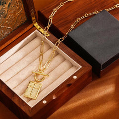 ✝️ Naszyjnik z krzyżem i łańcuszkiem spinacza do papieru, unisex, wodoodporny i odporny na pot