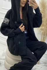 Damska pluszowa kurtka z kapturem