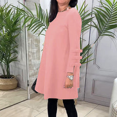 🔥Bestsellery🔥Sukienka do kolan z długim rękawem👗