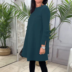 🔥Bestsellery🔥Sukienka do kolan z długim rękawem👗