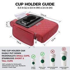 Wielofunkcyjna mata podłokietnikowa ze skóry PU do samochodu