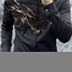 Stylowa koszula męska z nadrukiem i dopasowanym krojem